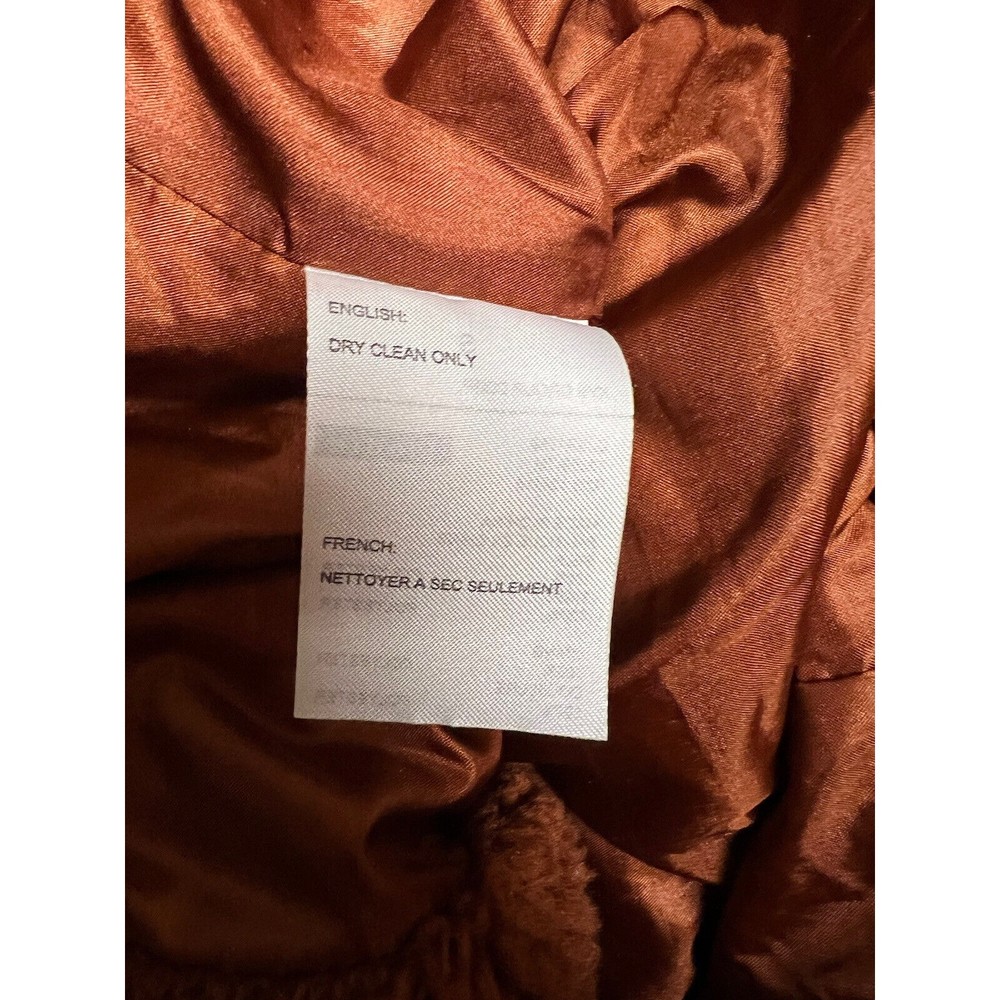 Anthropologie Elodie Faux Sherpa Shearling Teddy Coat Oversized Rust Size Small - Picture 7 of 7